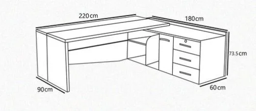 میز مدیریتی نیلپر مدل NODM112S - تصویر ۶